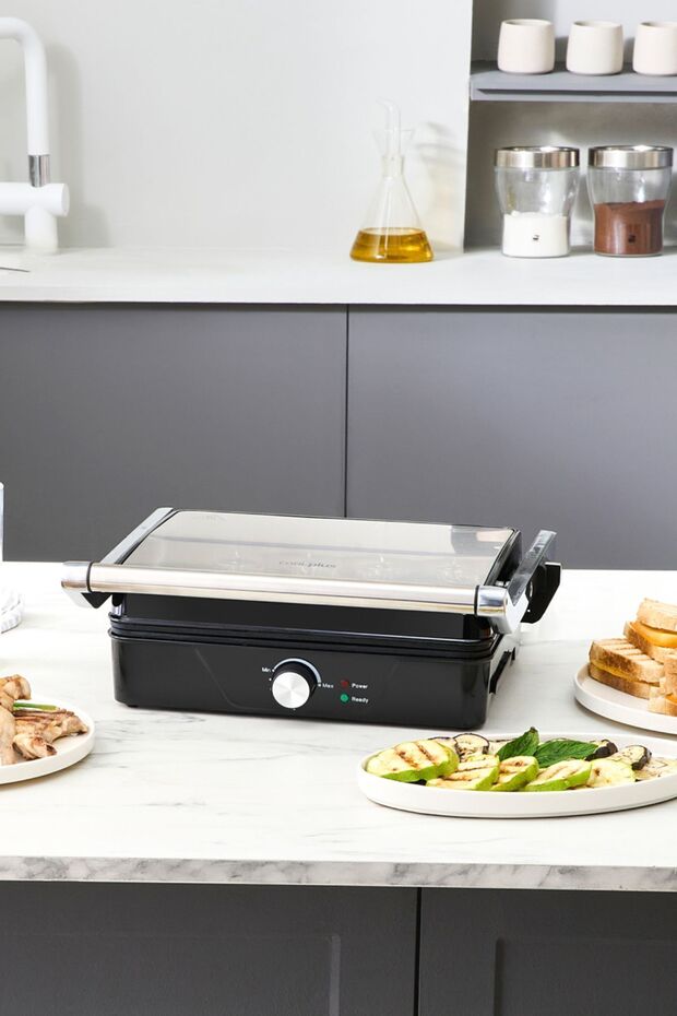 X Inox 2000w Izgara Ve Tost Makinesi 4 Dilim - 1
