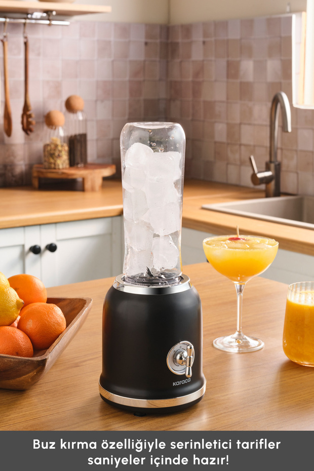 Retro Personal Kişisel Smoothie Blender Black - 5