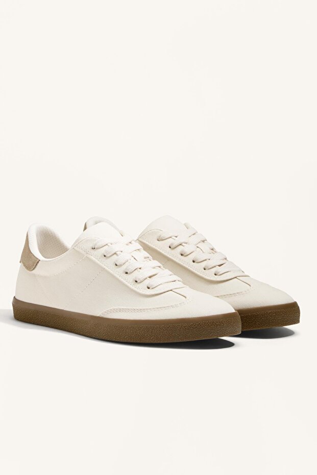Canvas and split-leather trainers - 2