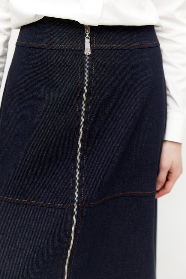 Süs Fermuarlı Etek - 5