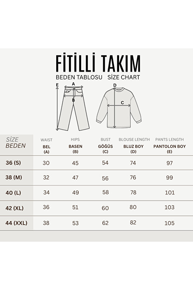 Kiremit Pamuklu Fitilli Kadın Bluz Pantolon İkili Takım - 8