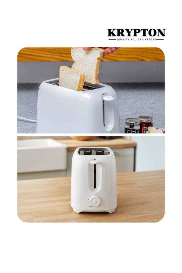 2-Slice Bread Toaster with 6 Browning Levels, Removable Crumb Tray & Cord Storage – 700W - 3