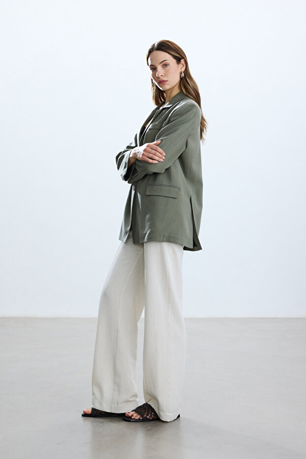 HAKİ YIRTMAÇLI BLAZER - 6