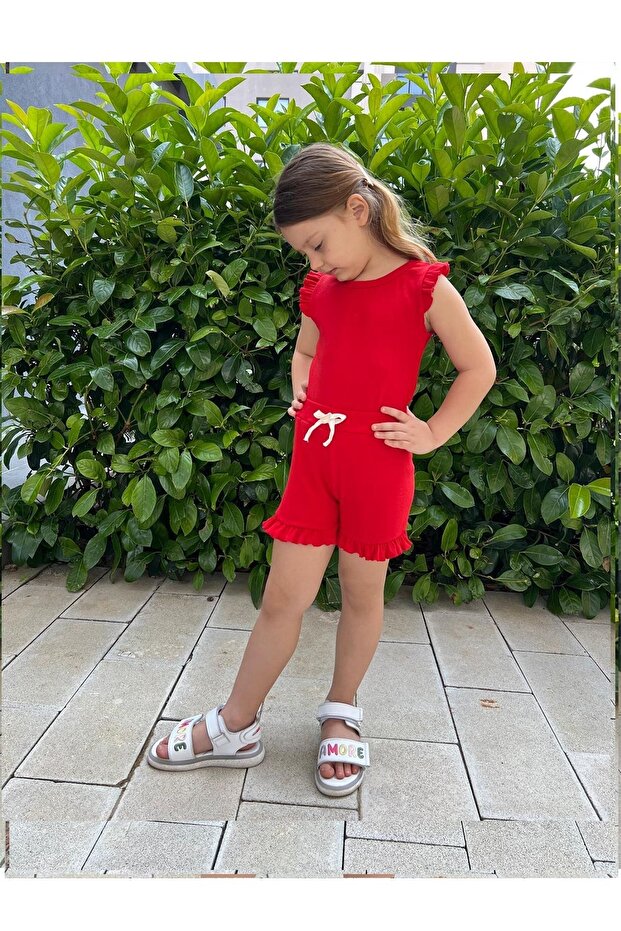 Frilly Girl's Shorts Set