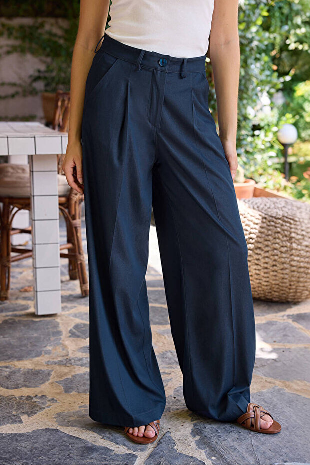 Denim Look Lyocell Pants - 6