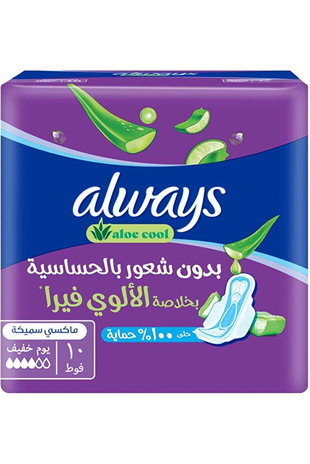 الويز حفايض نسائي نسيج جاف كبير بالاجنحه 10حبه بنفسجي