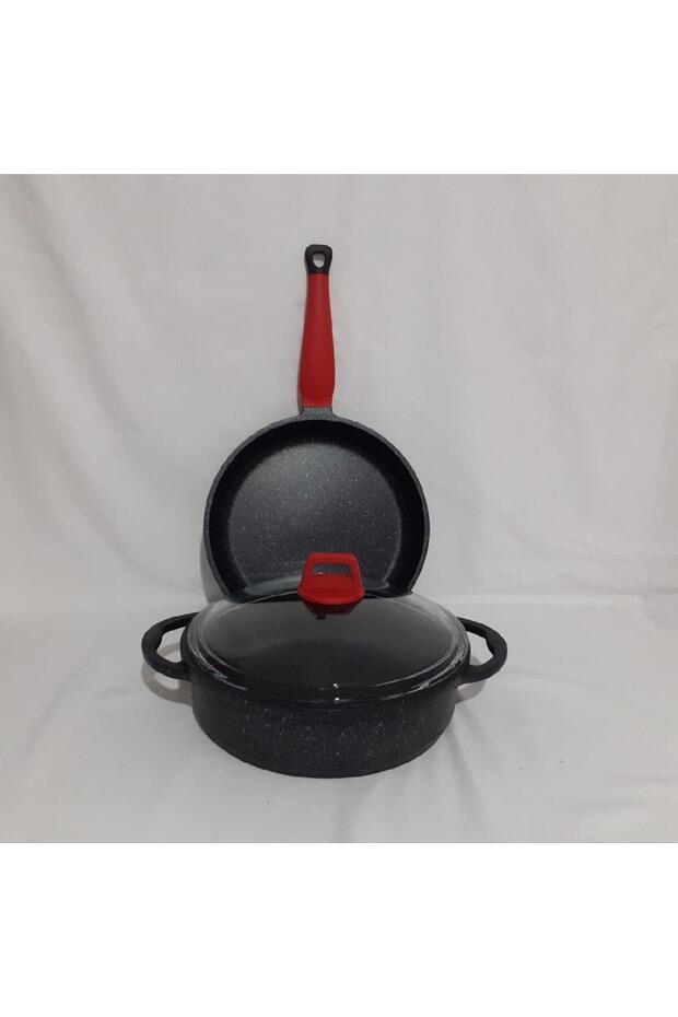 3 Parça Döküm Granit Set 26Cm - 3