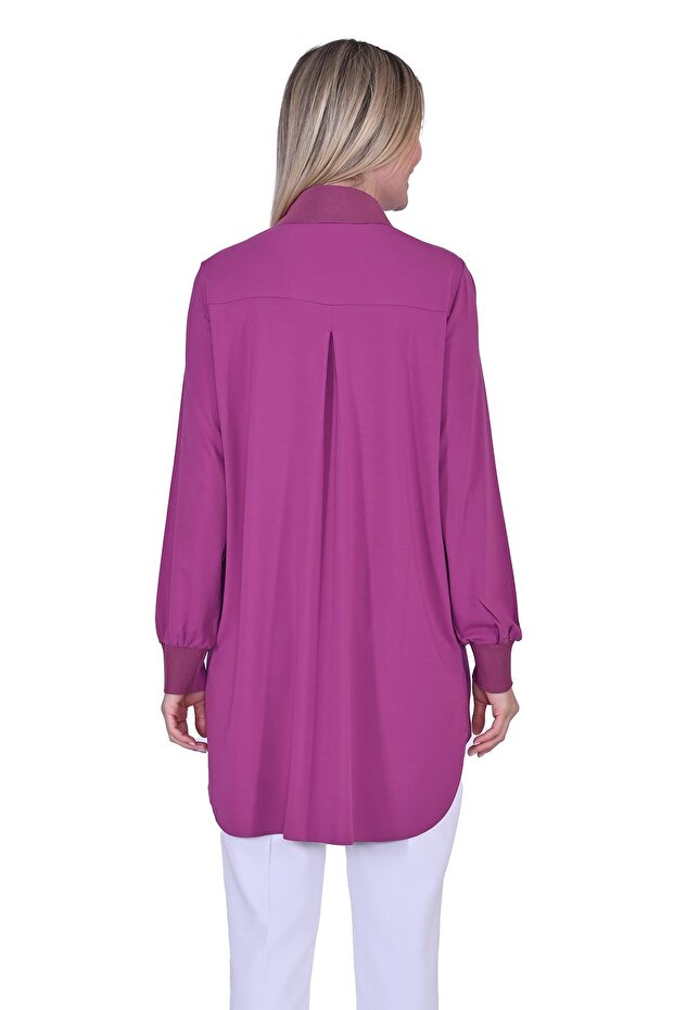 Modal Penye Gömlek MENEKŞE - 3