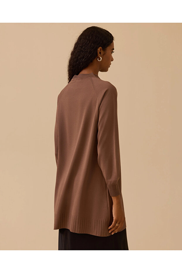 Uzun Kollu Basic Triko Tunik - 3