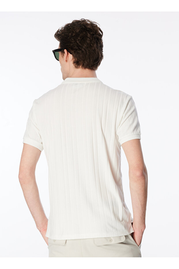 Ekru Erkek Basic Polo T-shirt - 6