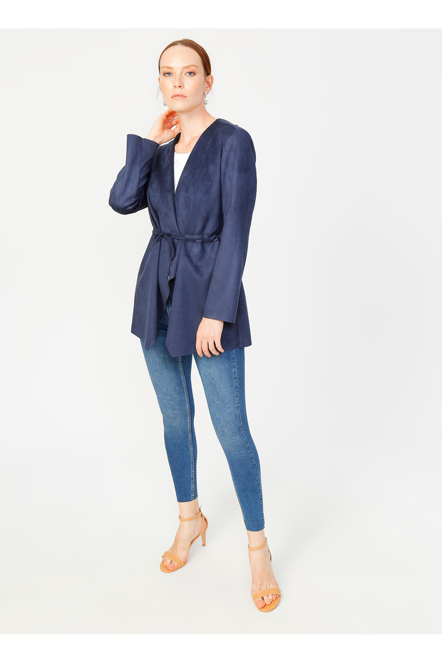 Basic Lacivert Kadın Ceket LUBNAN - 2