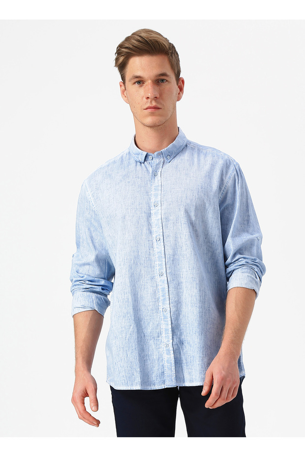 Mavi Erkek Gömlek - 3