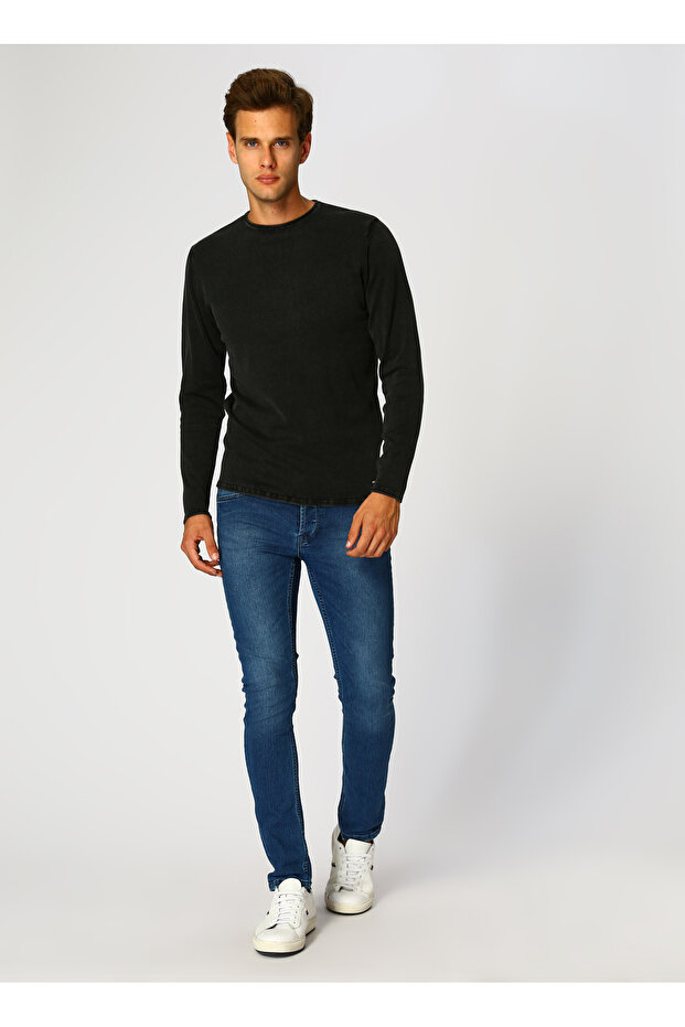 Siyah Düz Kazak - 3