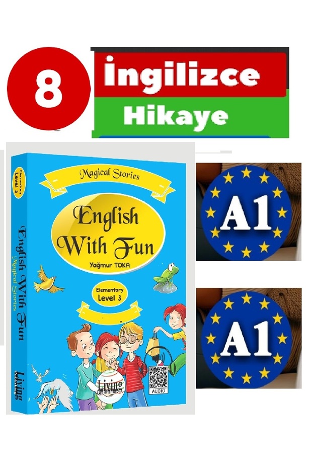 8 كتب قصص إنجليزية للقراءة - مستوى A.1 Q. R. مُرمّزة للمدارس الإعدادية والمبتدئين