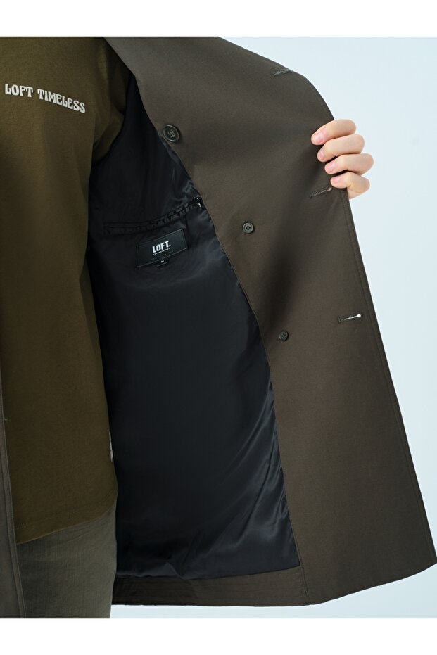 Regular Fit Erkek Trenchcoat - 7