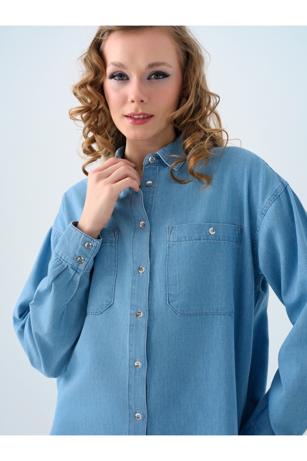 Regular Fit Kadın Gömlek U.kol - 3