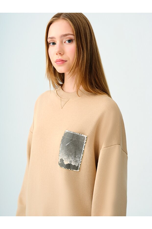 Oversize Kadın Sweatshirt - 4