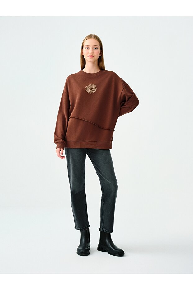 Oversize Kadın Sweatshirt - 2