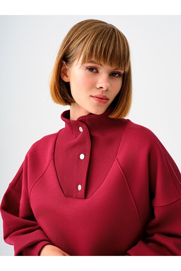 Oversize Kadın Sweatshirt - 4