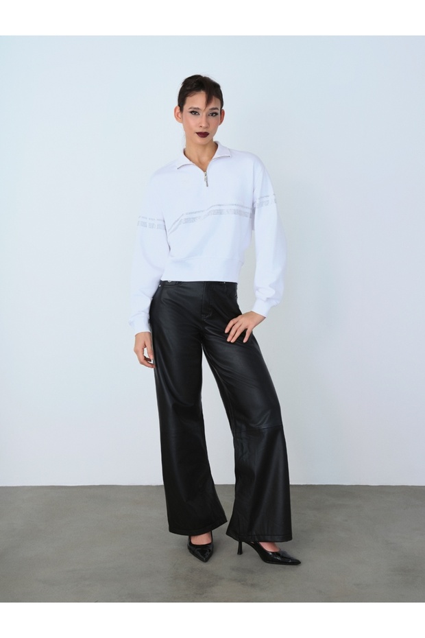 Oversize Kadın Sweatshirt - 2