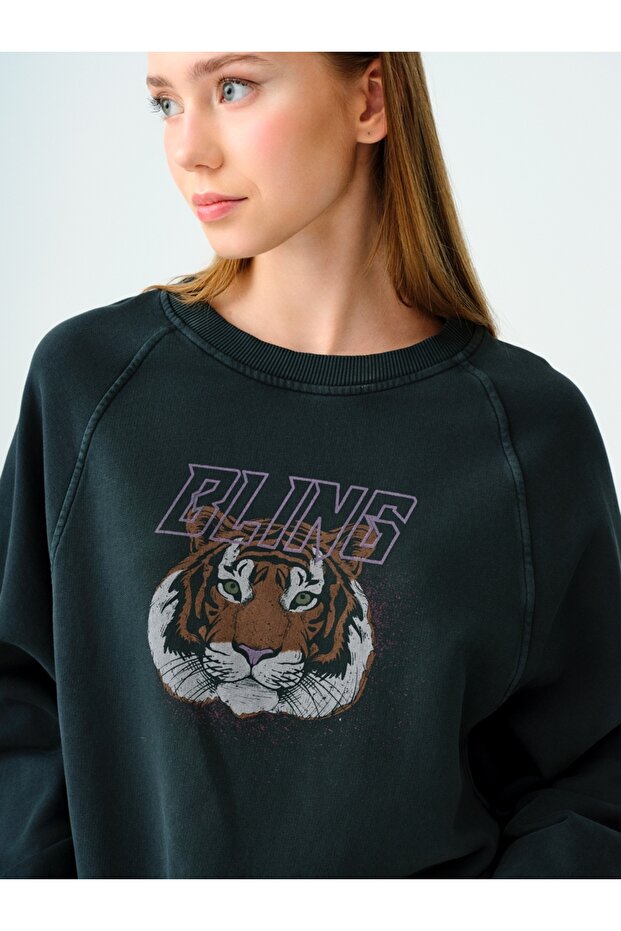 Oversize Kadın Sweatshirt - 5