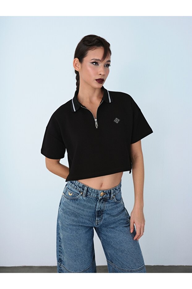 قميص بولو نسائي ذو أكمام طويلة ومقاس كبير