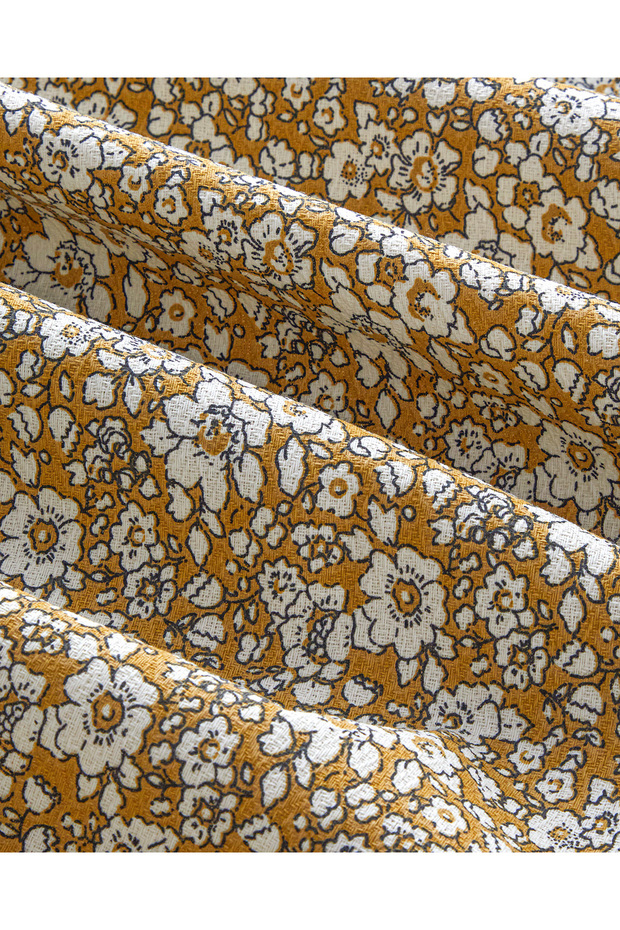 Spring Petal Baskılı Tek Kişilik Pike Takımı 150x220 cm Sarı - 5