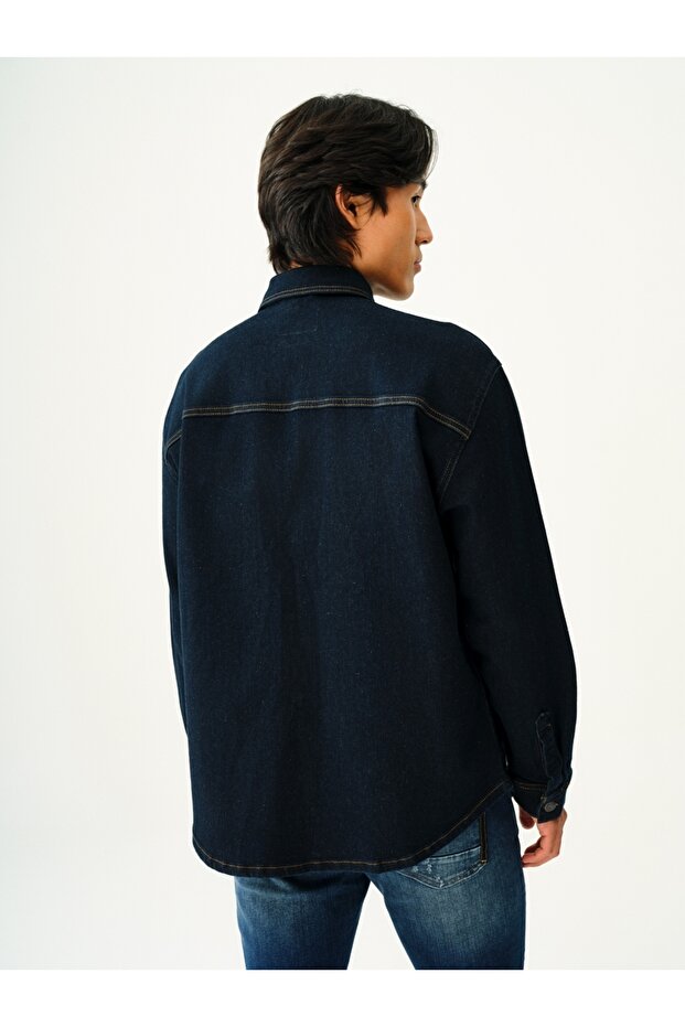 Oversize Fit Erkek Gömlek U.kol - 3