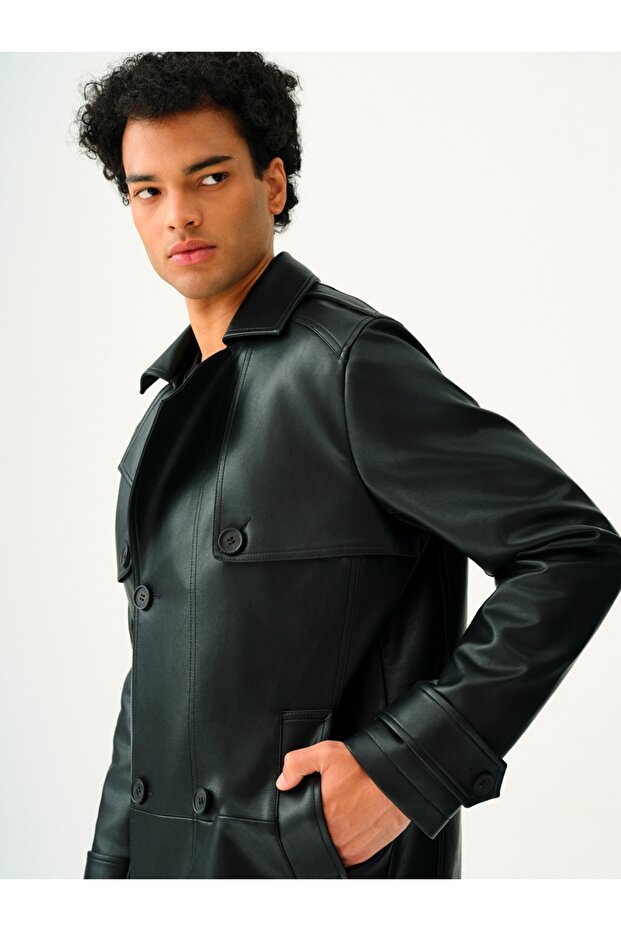 Regular Fit Erkek Trenchcoat - 6