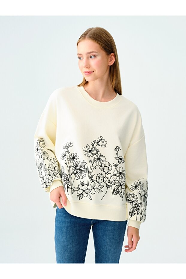 Regular Fit Kadın Sweatshirt - 1