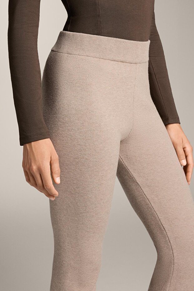 Örgü ispanyol paça pantolon - 6