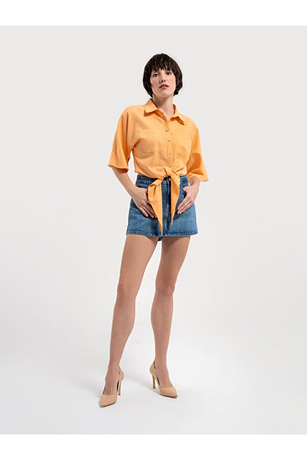 Regular Fit Kadın Gömlek K.kol - 2