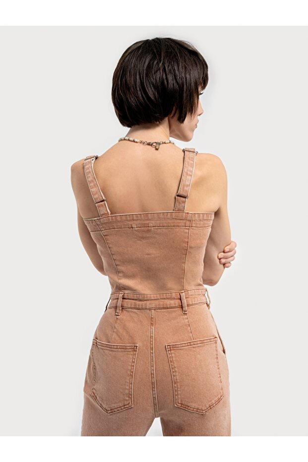 Slim Fit Kadın Tulum - 5