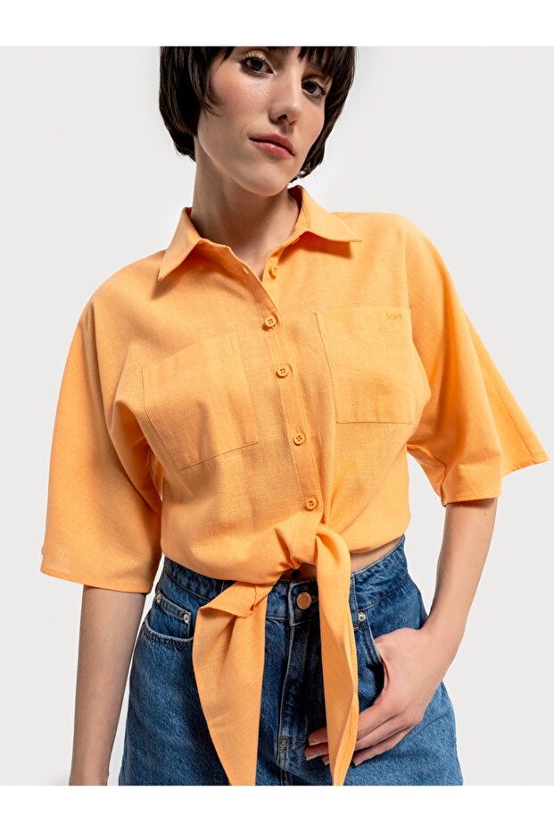 Regular Fit Kadın Gömlek K.kol - 4