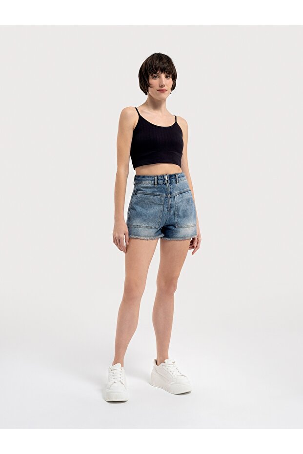 Regular Fit Kadın Şort - 1