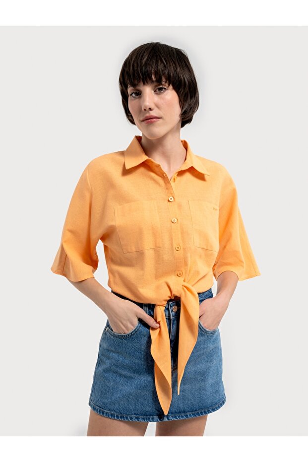 Regular Fit Kadın Gömlek K.kol - 1