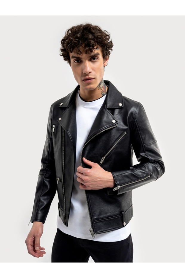 Regular Fit Erkek Mont Pu - 1