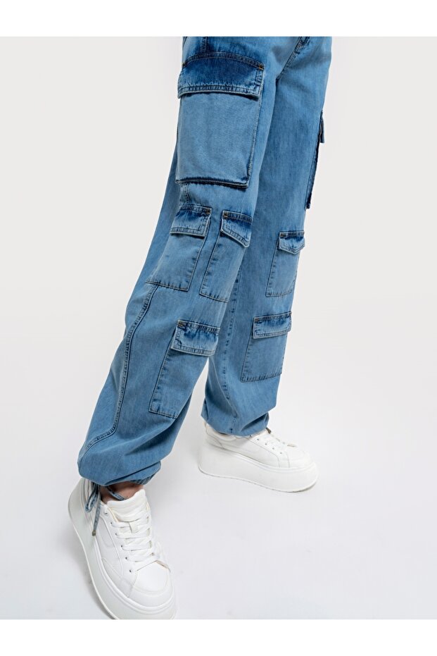 Wide Leg Regular Fit Kadın Pantolon - 5