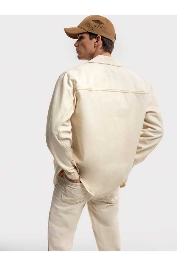 Oversize Fit Erkek Gömlek U.kol - 4