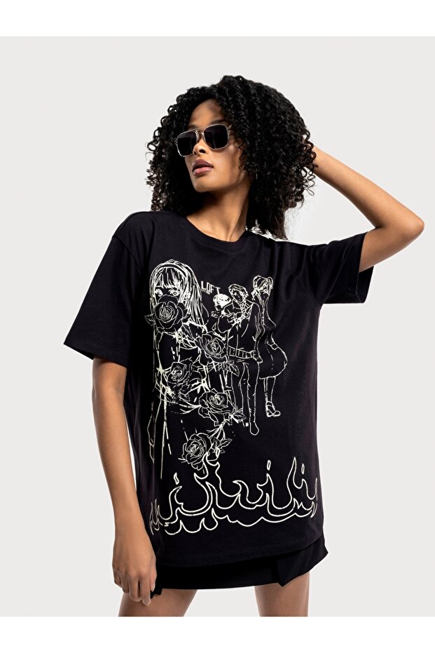 Oversize Fit Kadın Tshirt K.kol - 1