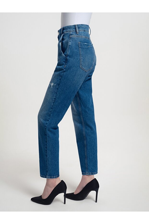 Regular Mom Regular Fit Kadın Pantolon - 5