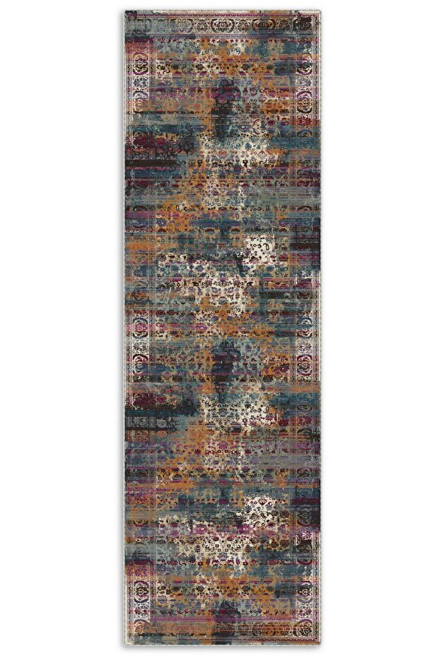 Kaşmir doku yumuşak kaymaz pamuk taban oturma odası salon mutfak koridor çocuk odası mor halı kilim - 5