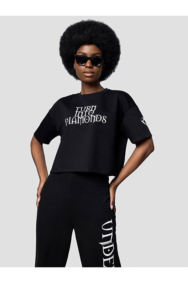 Long Crop Kadın Tshirt K.kol - 1