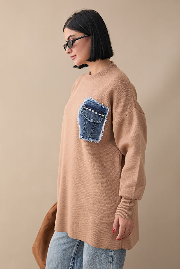 Kot Cepli Camel Triko Tunik - 5
