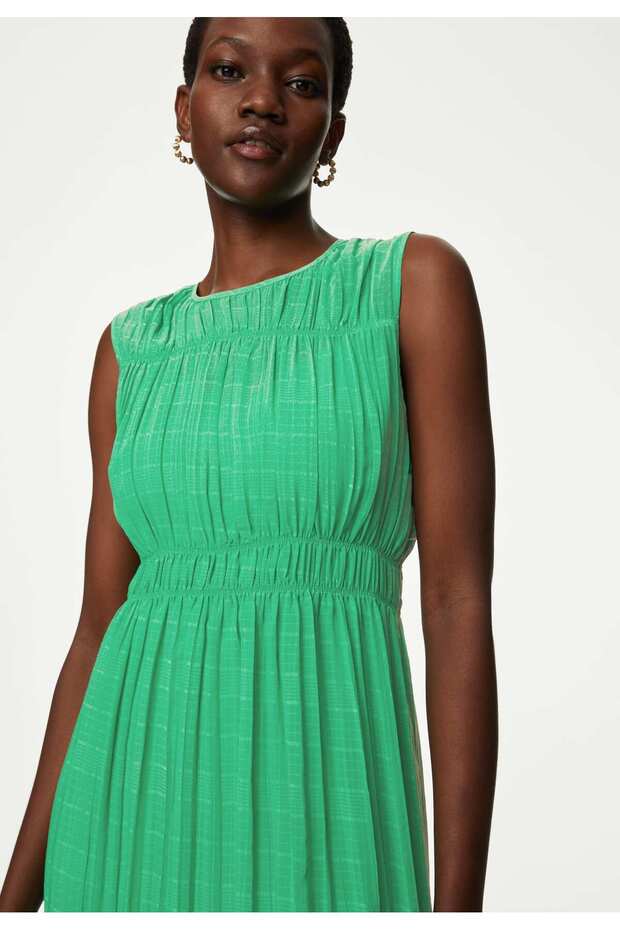 Regular Fit Midi Elbise - 2