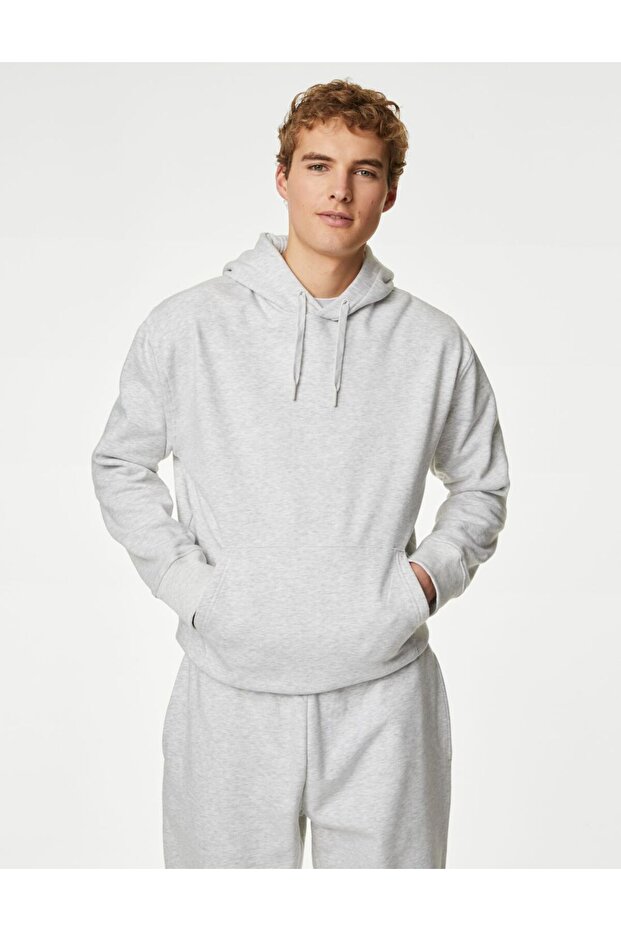 Kapüşonlu Oversize Sweatshirt - 2