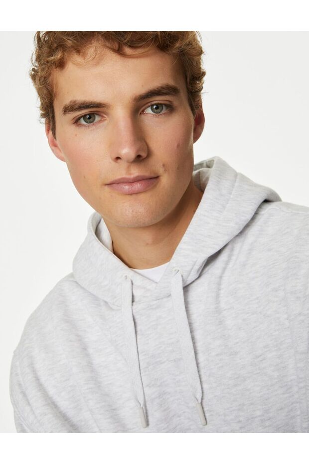 Kapüşonlu Oversize Sweatshirt - 4