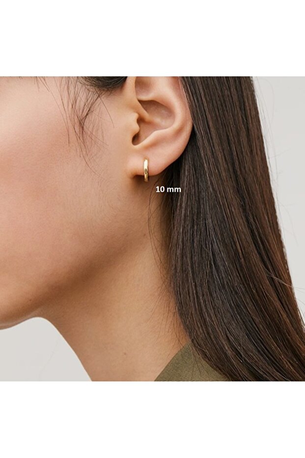 10 mm Surgical Steel Gold Hoop Earrings