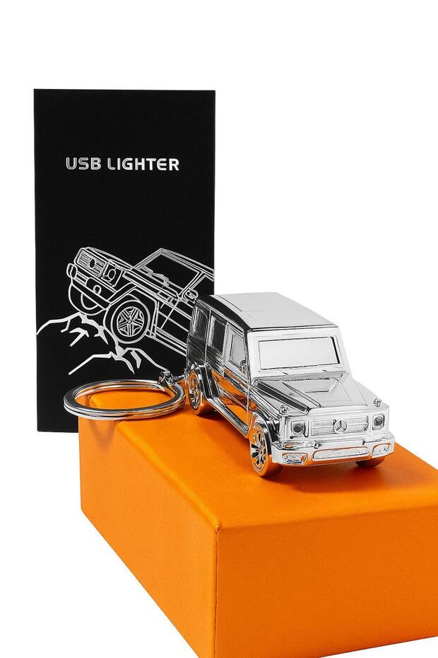 Lüks Araba Tasarımlı USB Elektronik Çakmak – Şarjlı, Anahtarlık Model - 5