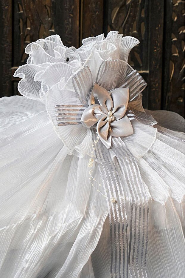 حزمة خاصة مع ربطات مكشكشة - رمادي - 2